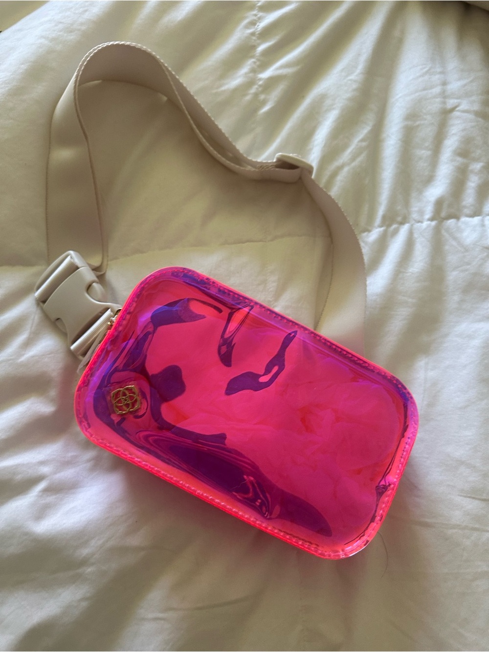 Hot Pink Transparent Crossbody Belt Bag- Kendra Scott